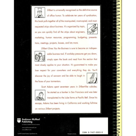 Dilbert Gives You The Business 1999 Paperback Comic Strip Book - Picture 2 of 2